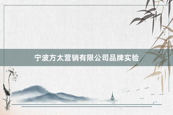 宁波方太营销有限公司品牌实验